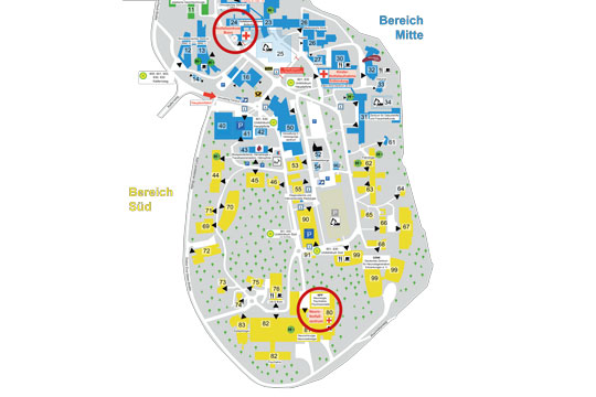 UKB Lageplan NPP und Notfallzentrum