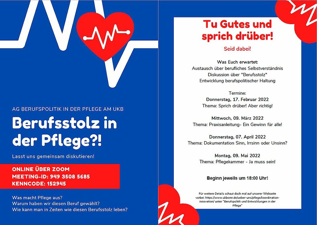 Veranstaltungsreihe der AG Pflegepolitik: Berufsstolz in der Pflege