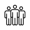 Menschen in einer Gruppe Icon Menschen in einer Gruppe Icon