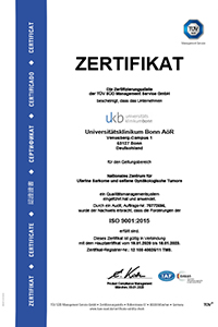 Zertifikat Uterine Sarkome Gynaekologische Tumore Deutsch