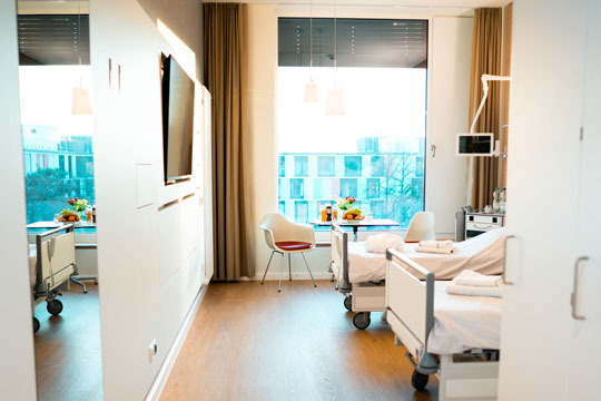 Patientenzimmer Wahlleistungsstation Herzzentrum